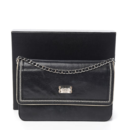 Chanel Lambskin Reissue Wallet On Chain WOC Black 13 of 13