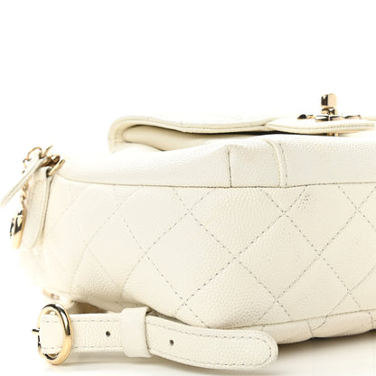Chanel Caviar Quilted Small CC Day Backpack White 9 of 11