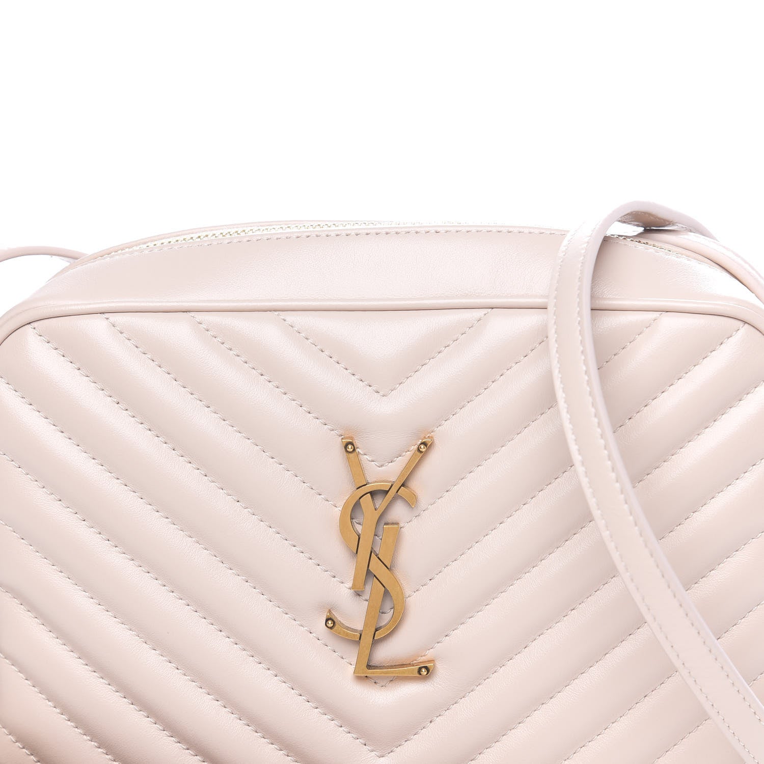 Saint Laurent Calfskin Matelasse Monogram Lou Camera Bag Beige 9 of 9