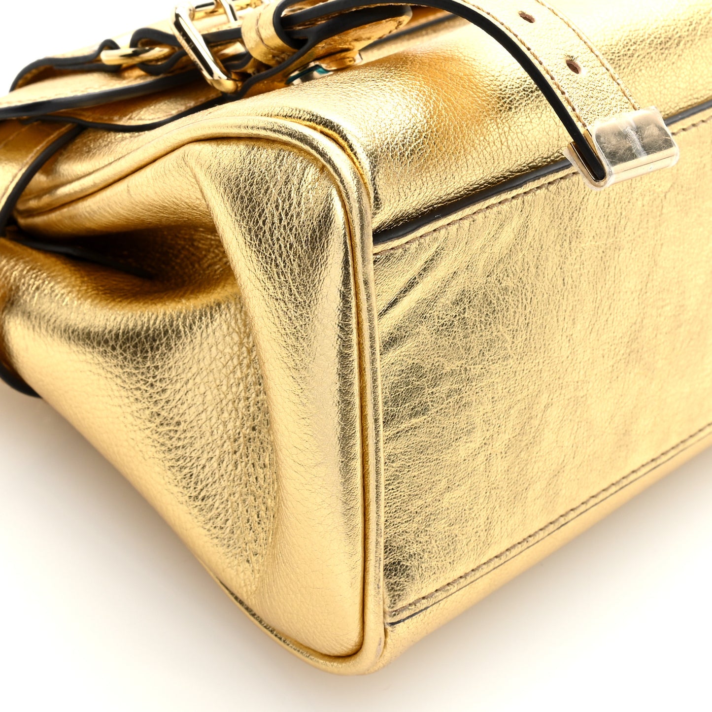 Metallic Heavy Grain Mini Alexa Gold