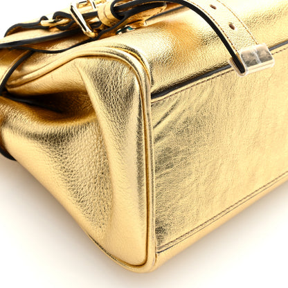 Mulberry Metallic Heavy Grain Mini Alexa Gold 8 of 9