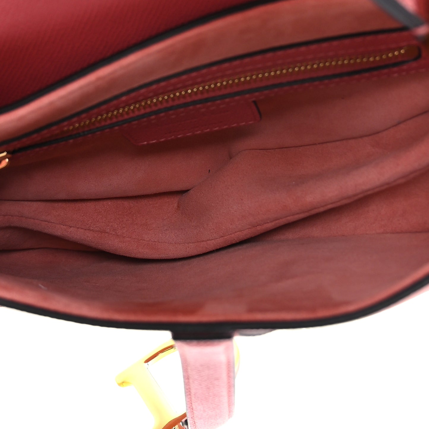 Grained Calfskin Saddle Bag Pink