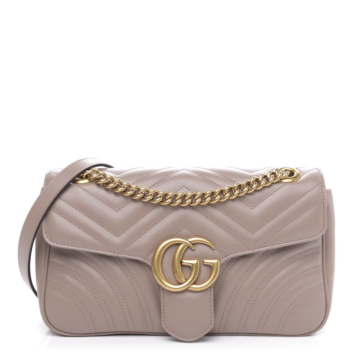 Calfskin Matelasse Small GG Marmont Shoulder Bag Porcelain Rose