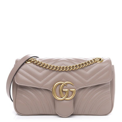 Gucci Calfskin Matelasse Small GG Marmont Shoulder Bag Porcelain Rose 1 of 10