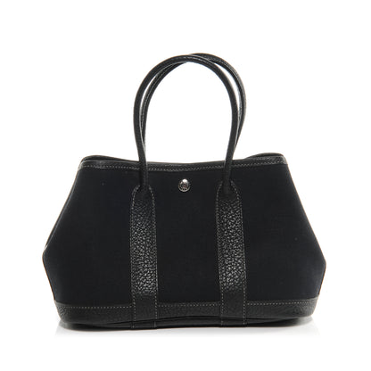 Hermes Toile Leather Garden Party TPM Black 1 of 6