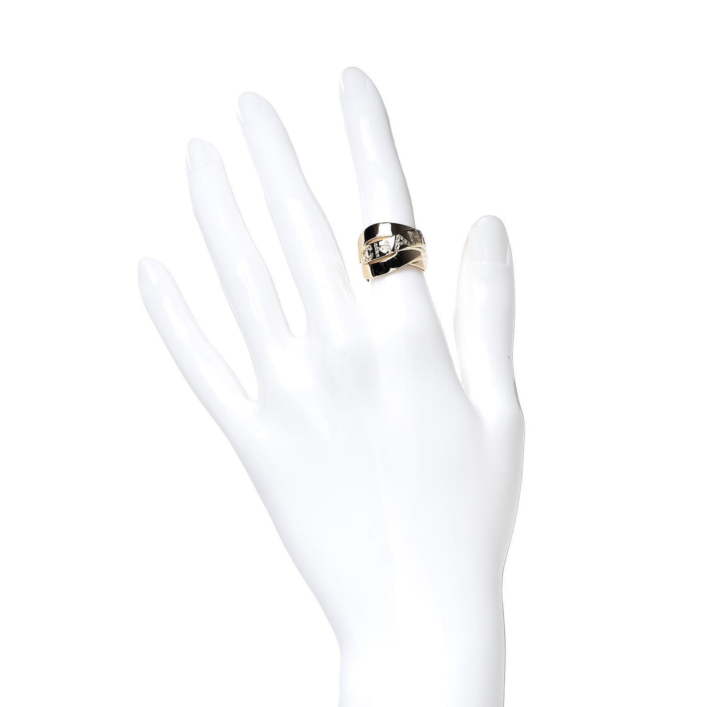 18K Yellow Gold Diamond Bolduc Ring 49 4.75