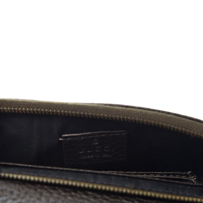Gucci Metallic Pebbled Calfskin Bamboo Wristlet Brown 6 of 7