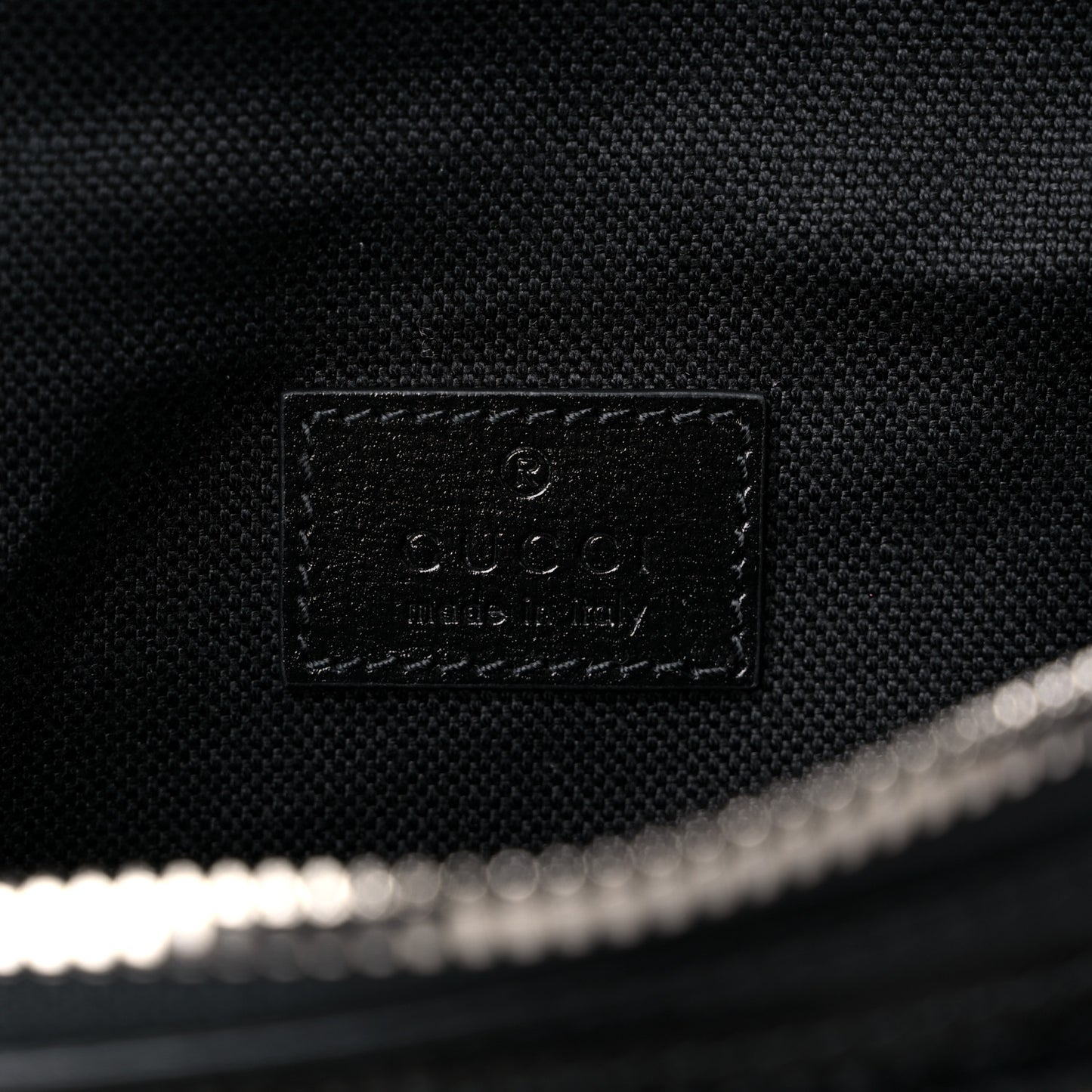 GG Supreme Monogram Textured Calfskin Retro Interlocking G Belt Bag Black