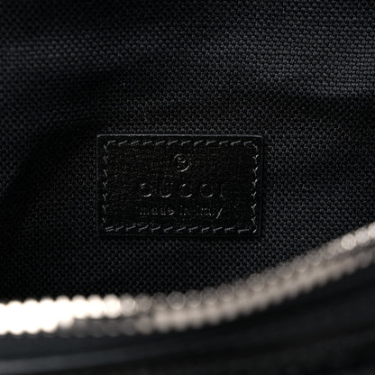 Gucci GG Supreme Monogram Textured Calfskin Retro Interlocking G Belt Bag Black 6 of 9