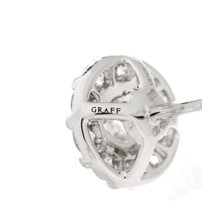 Graff 18K White Gold Diamond 1.50ct Icon Round Stud Earrings 4 of 6