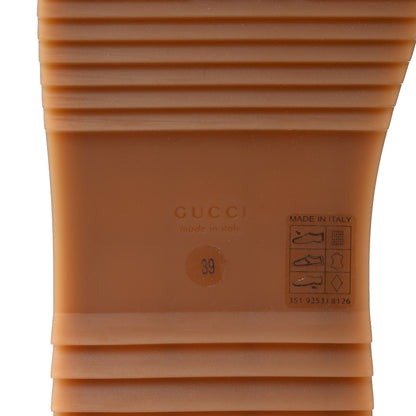 Gucci GG Supreme Monogram Water Flora Angelina Platform Slide Sandals 39 Beige Blue Multicolor 6 of 8