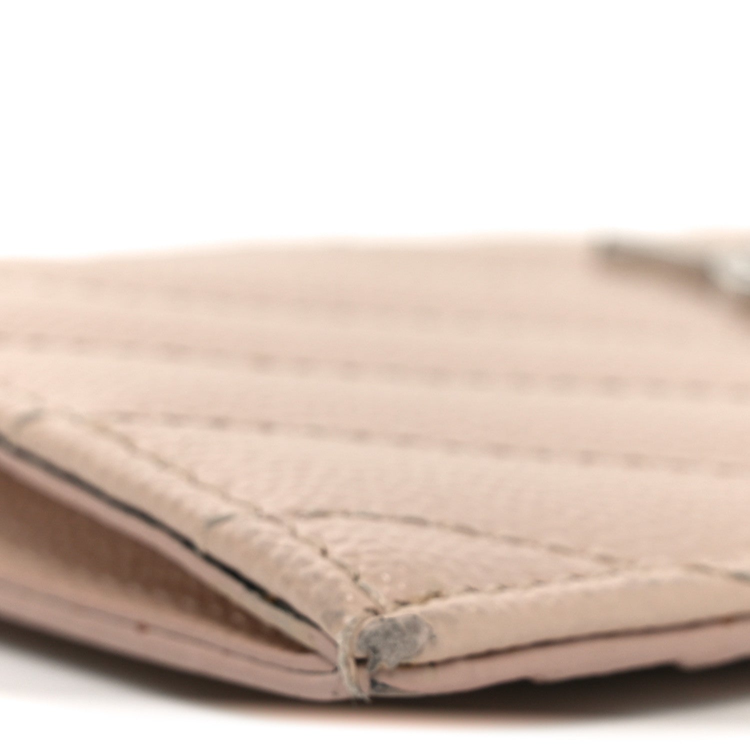 Saint Laurent Grain De Poudre Matelasse Chevron Monogram Fragments Zippered Card Case Marble Pink 7 of 9