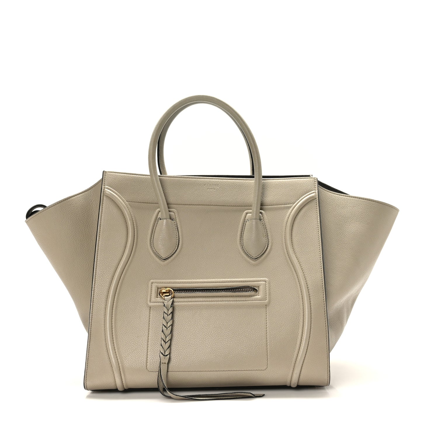 Grained Calfskin Medium Phantom Luggage Taupe