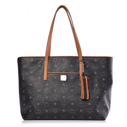 MCM Visetos Medium Anya Shopper Tote Black 1 of 10