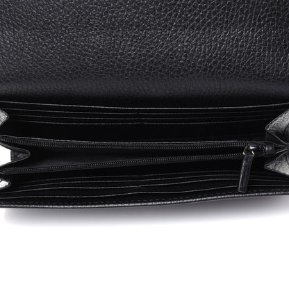 Gucci Dollar Calfskin Interlocking G Continental Wallet Black 5 of 9