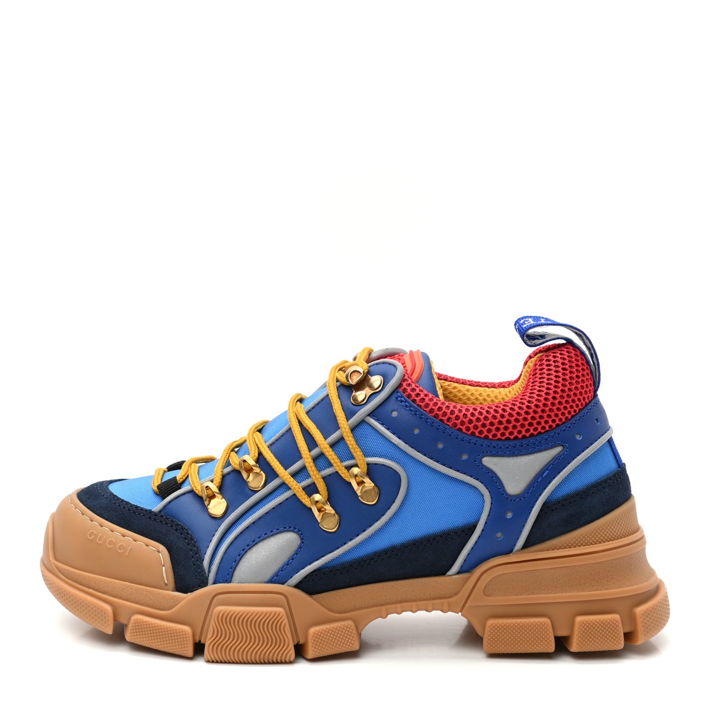 X SEGA Nylon Suede Calfskin Mens Flashtrek Sneakers 6.5 Bright Splash Poppy Marine Blue