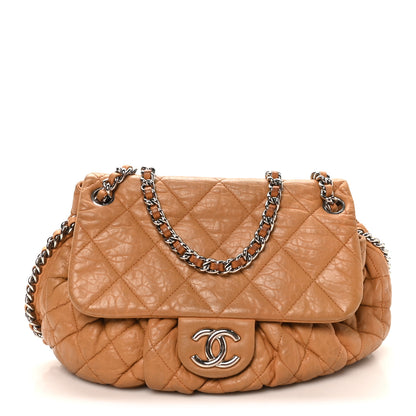 Chanel Washed Lambskin Medium Chain Around Messenger Brown 1 of 10