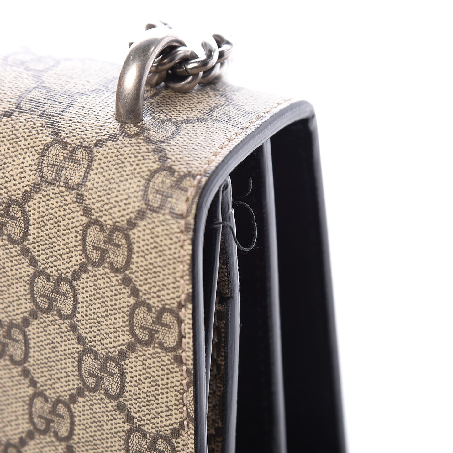 GG Supreme Monogram Medium Dionysus Shoulder Bag Black