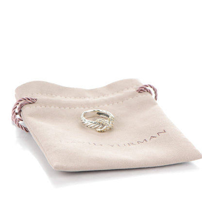 David Yurman Sterling Silver Diamond 9mm X Ring 51.5 6 7 of 7