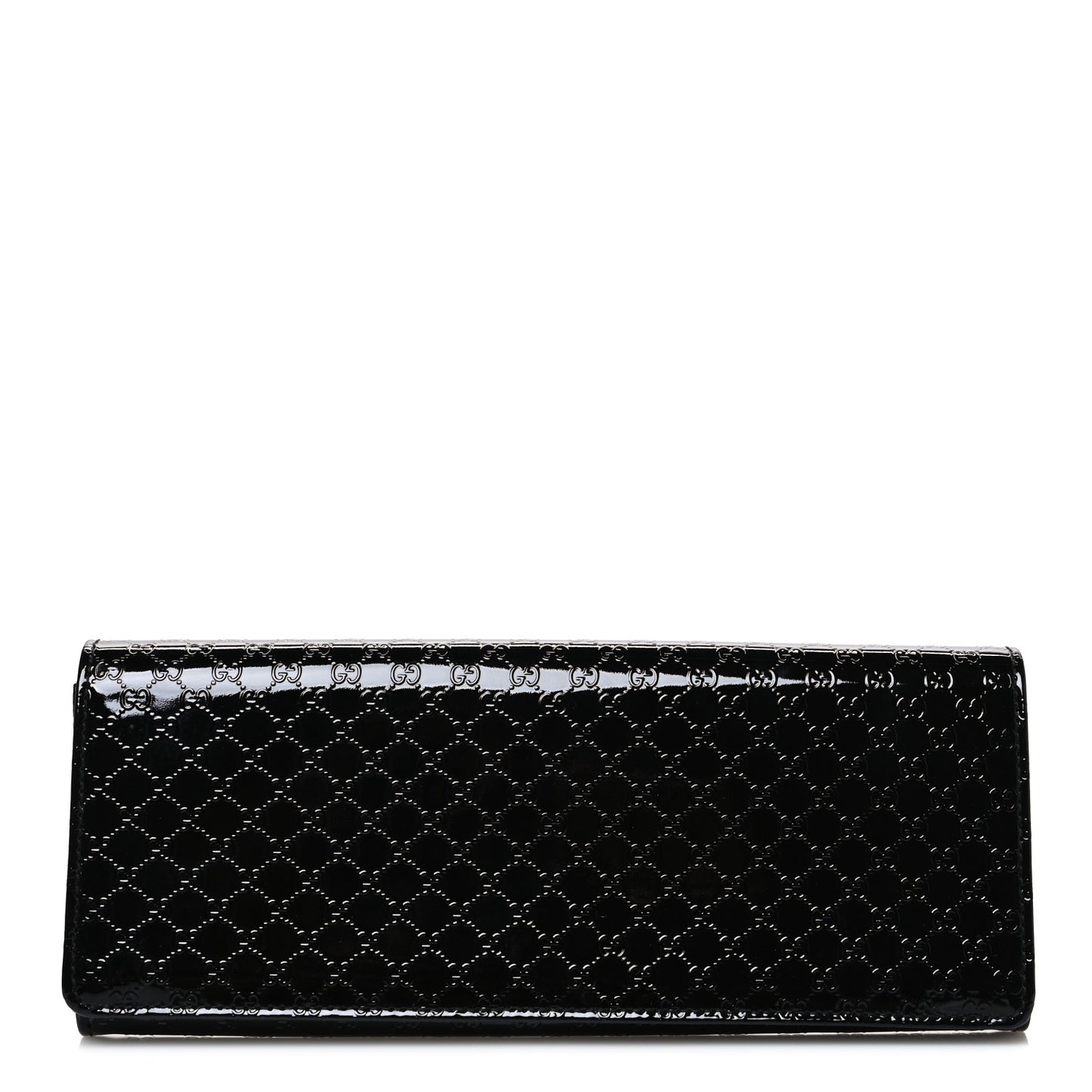 Patent Microguccissima Small Broadway Clutch Black