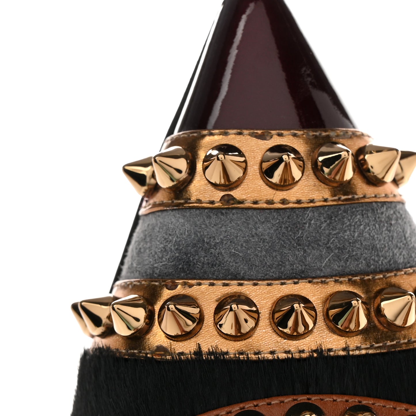 Pony Hair Malabar Hill Spikes 100 Pumps 38.5 Black
