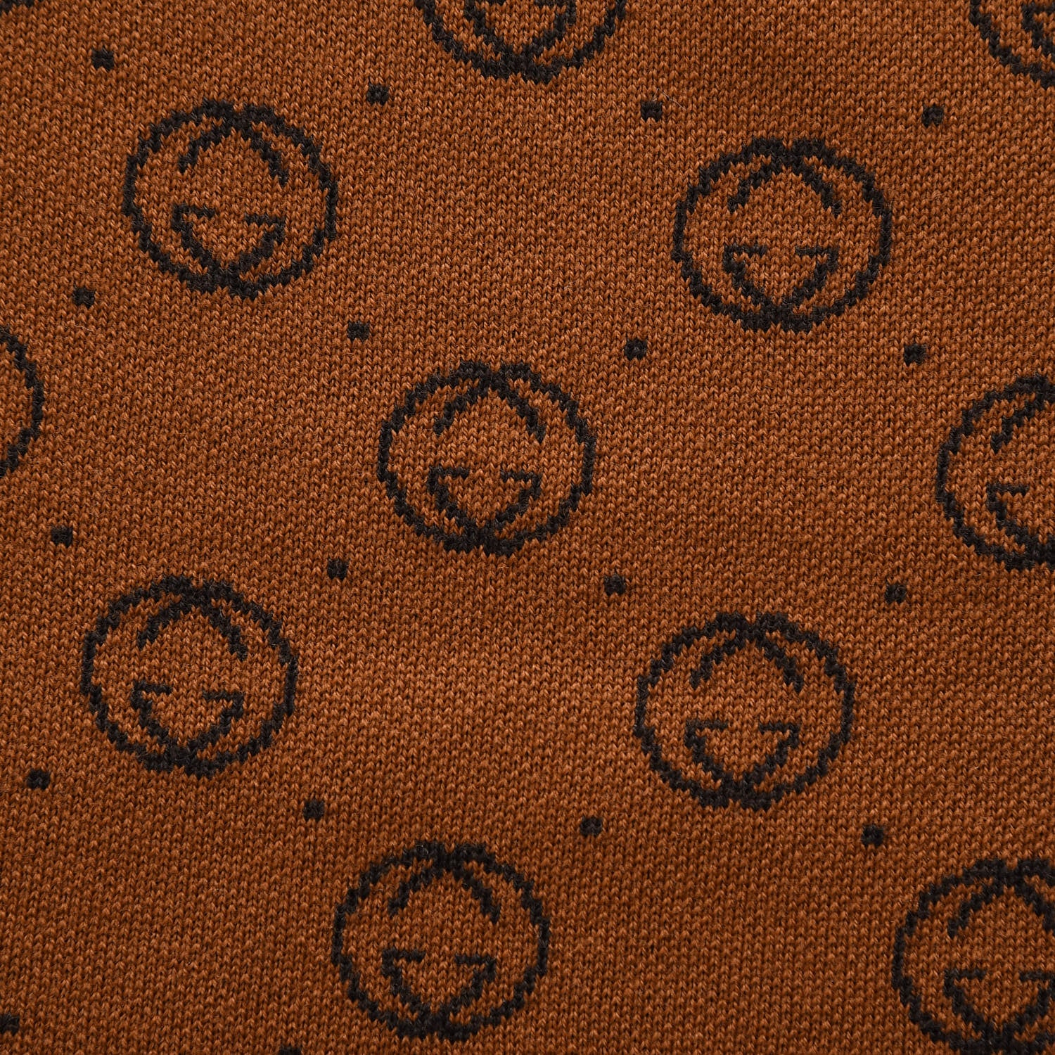 Gucci X DAPPER DAN Wool GG Micro Monogram Scarf Brown 4 of 6