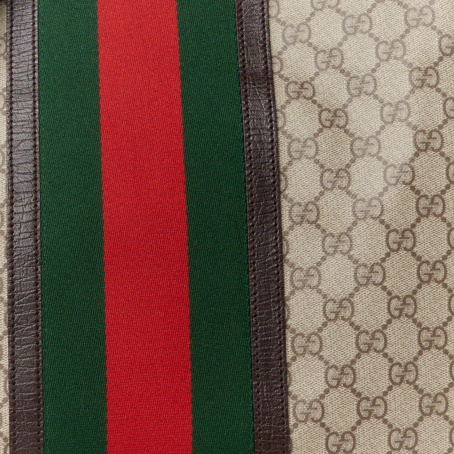 Gucci GG Plus Monogram Web Large Flap Messenger Bag Beige Dark Brown 10 of 13