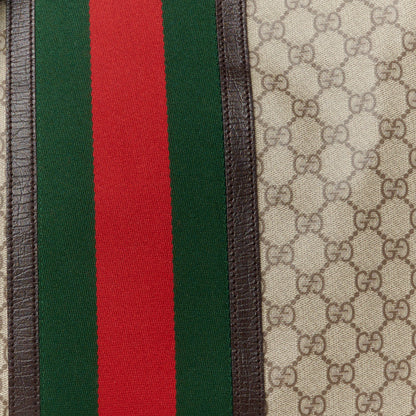 Gucci GG Plus Monogram Web Large Flap Messenger Bag Beige Dark Brown 10 of 13