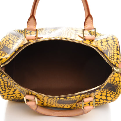 Louis Vuitton Monogram Kusama Town Speedy 30 Yellow 5 of 11