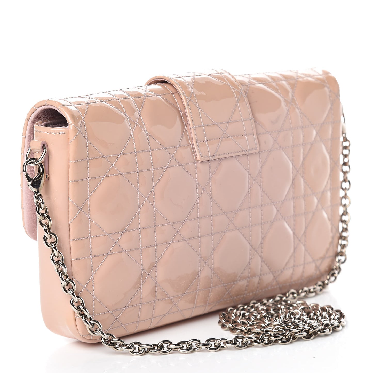 Patent Cannage Miss Dior Promenade Pouch Pink