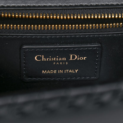 Christian Dior Calfskin Braided 30 Montaigne Chain Flap Bag Black 9 of 18