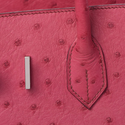 Hermes Ostrich Birkin 35 Fuchsia 26 of 43