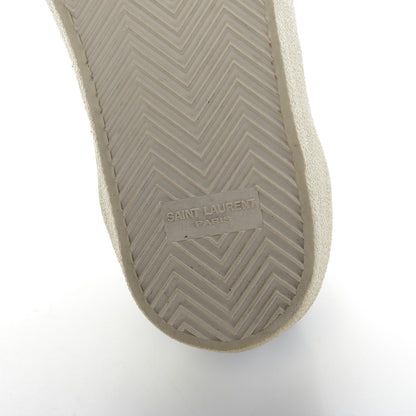 Saint Laurent Metallic Calfskin Star Court Sneakers 43.5 Silver Green 6 of 9