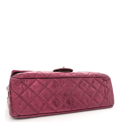 Chanel Metallic Aged Calfskin Quilted 2.55 Reissue 227 Flap Dark Red 4 of 14