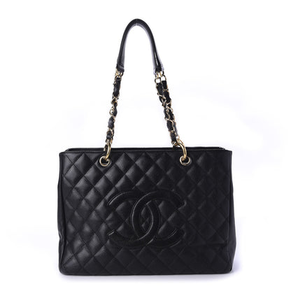 Chanel Caviar Quilted Grand Shopping Tote GST Black 1 of 12