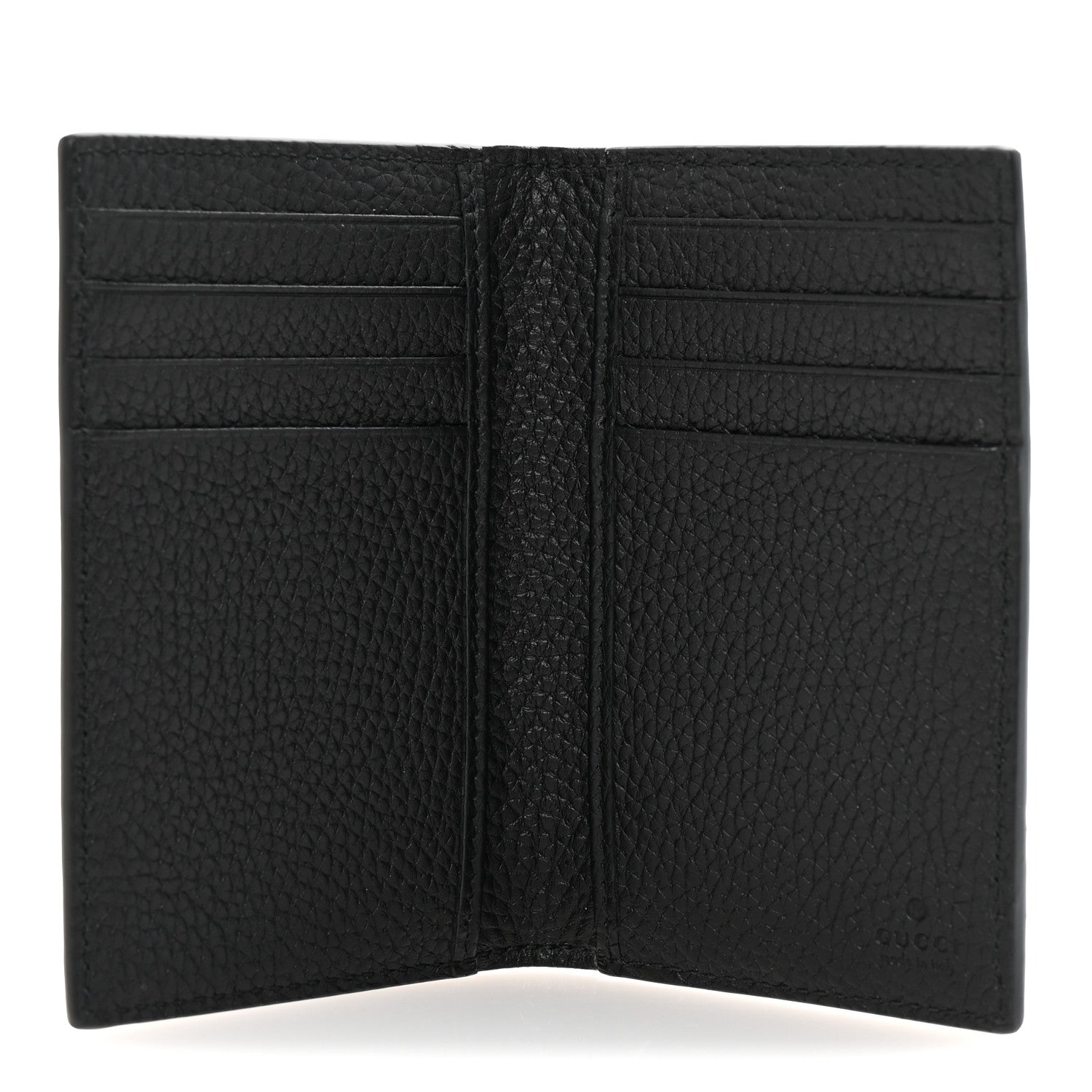 Gucci Piuma Calfskin Jumbo GG Embossed Card Case Black 5 of 8