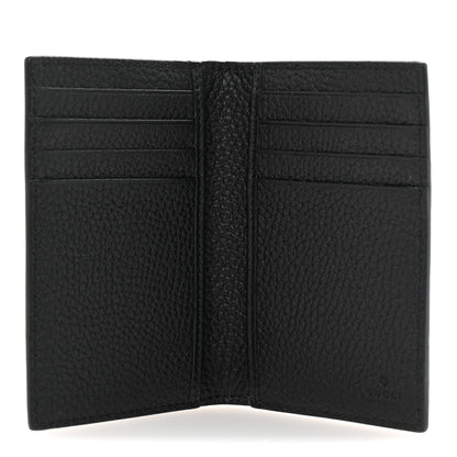 Gucci Piuma Calfskin Jumbo GG Embossed Card Case Black 5 of 8