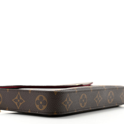 Louis Vuitton Monogram Pochette Felicie Chain Wallet Fuchsia 10 of 12