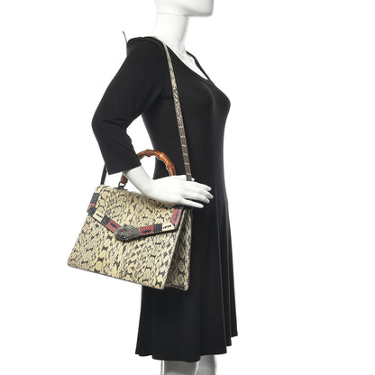 Gucci Snakeskin Small Lilith Top Handle Bag Beige 2 of 20