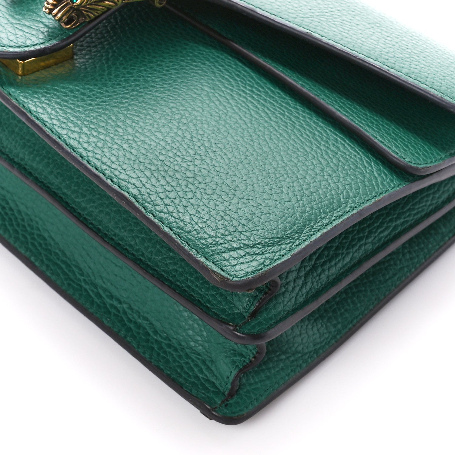 Gucci Pebbled Calfskin Small Dionysus Shoulder Bag Emerald 23 of 27