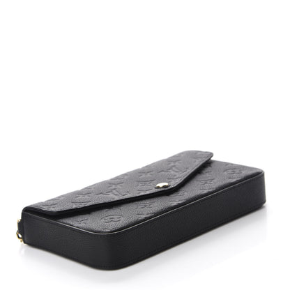Louis Vuitton Empreinte Pochette Felicie Chain Wallet Black 4 of 11