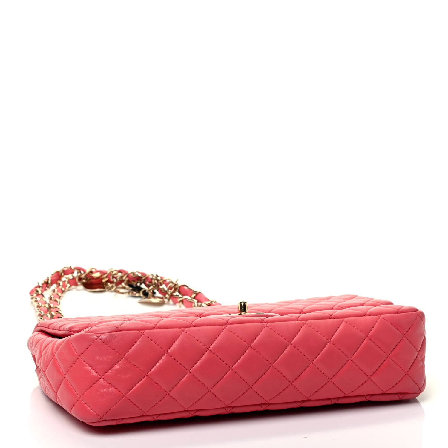 Chanel Lambskin Quilted Valentine Charms Medium Single Flap Pink 3 of 4