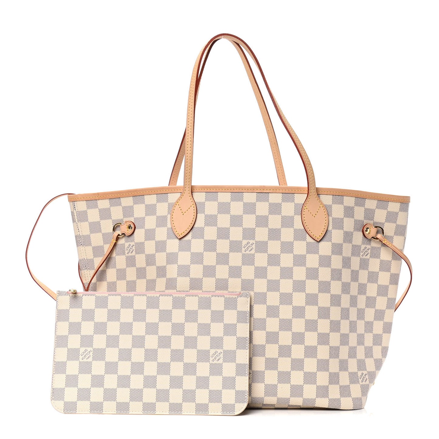 Damier Azur Neo Neverfull MM Rose Ballerine