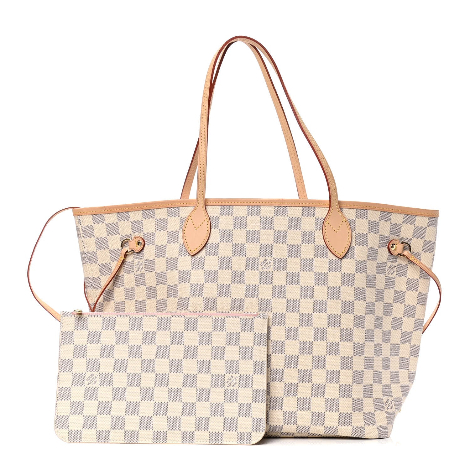 Louis Vuitton Damier Azur Neo Neverfull MM Rose Ballerine 2 of 5