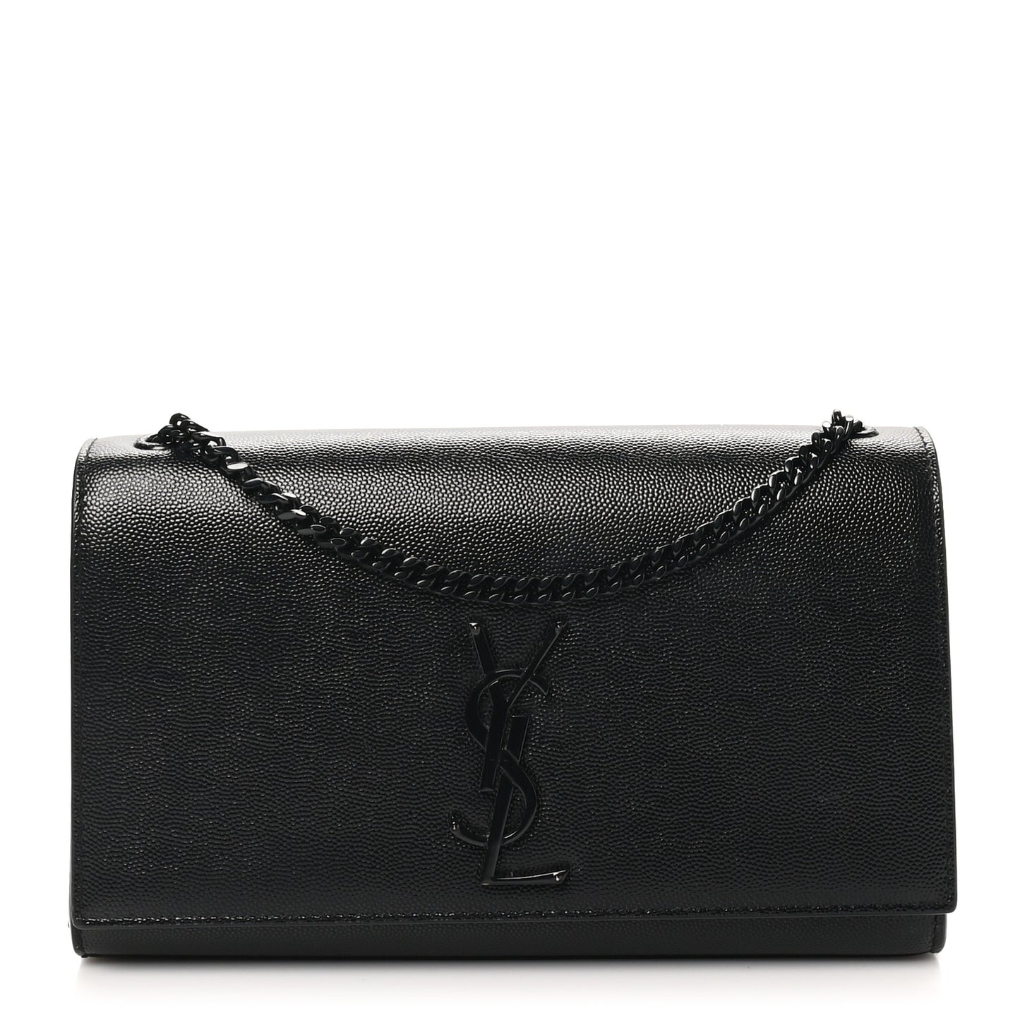 Grain De Poudre Medium Classic Monogram Monochrome Kate Satchel Black