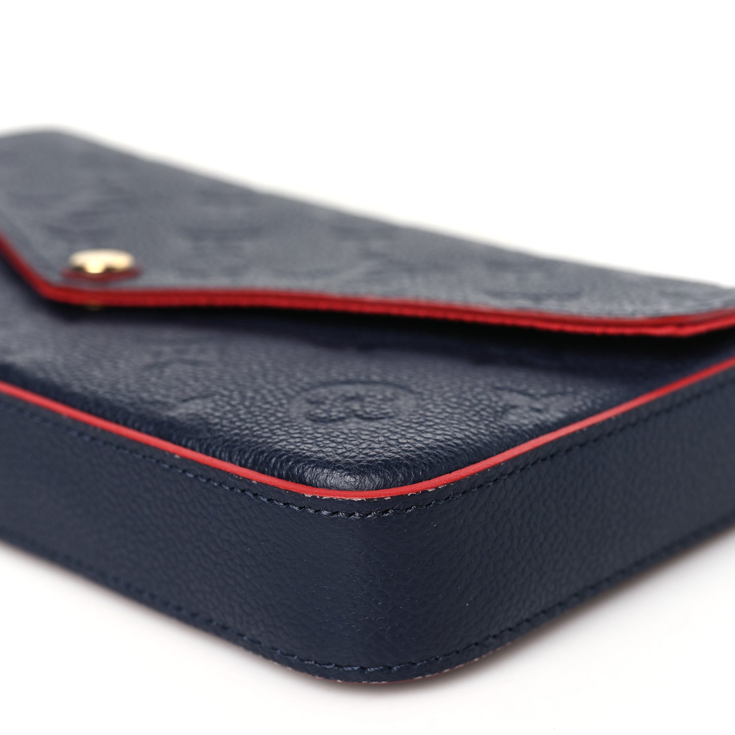 Empreinte Pochette Felicie Chain Wallet Marine Rouge