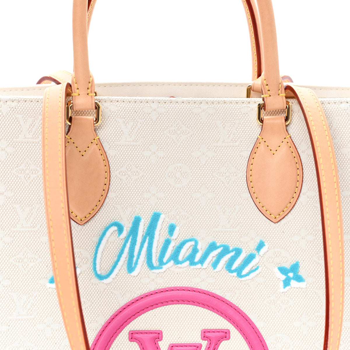 Louis Vuitton Jacquard Monogram Miami Onthego GM 7 of 10