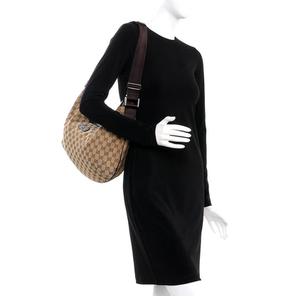 Gucci Monogram Medium Half Moon Hobo Dark Brown 2 of 7