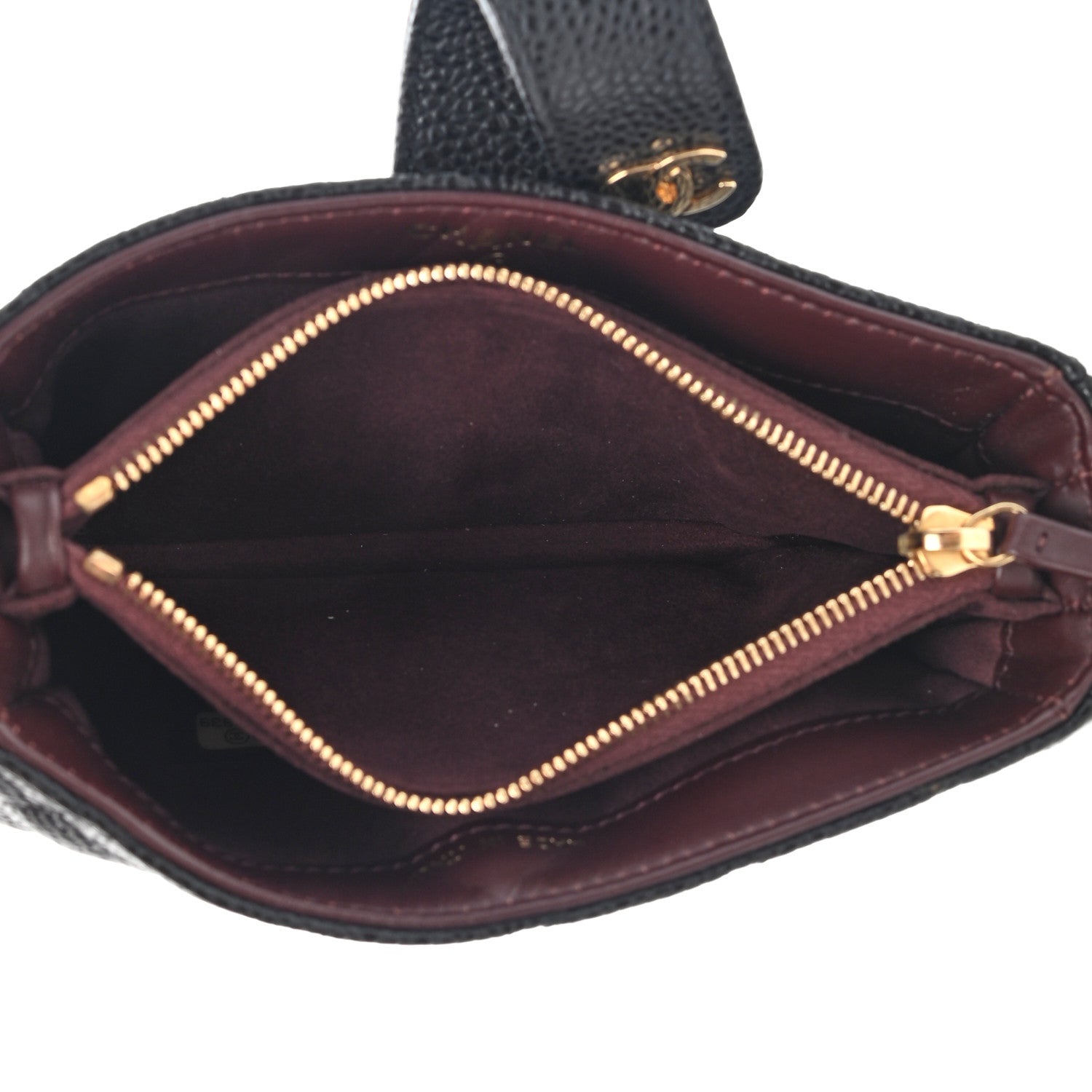 Chanel Caviar Quilted Mini Phone Holder Clutch Black 5 of 8