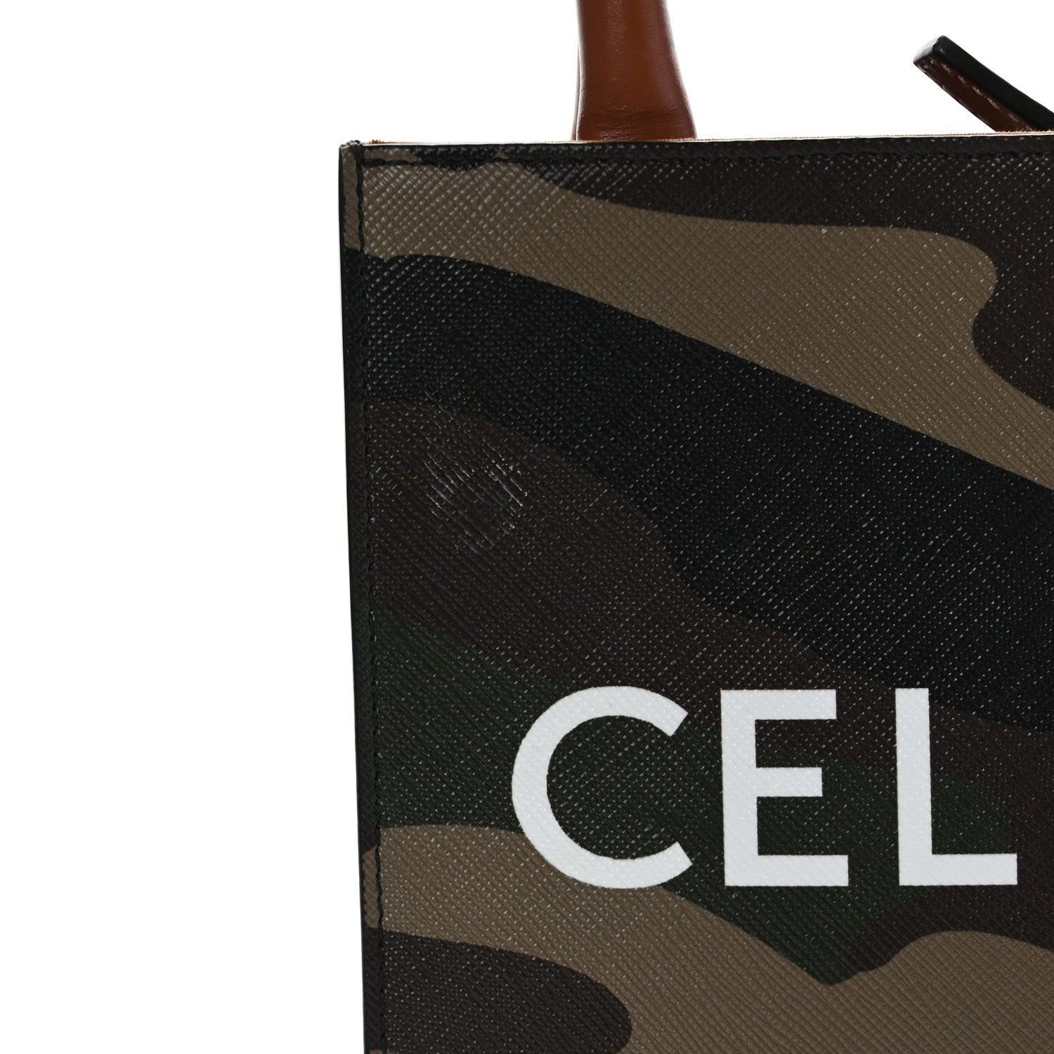 Celine Canvas Calfskin Mini Vertical Cabas Khaki 8 of 8